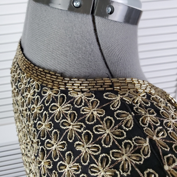 Vtg Laurence Kazar beaded silk party jacket PS - Picture 9 of 13